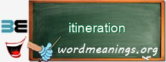 WordMeaning blackboard for itineration